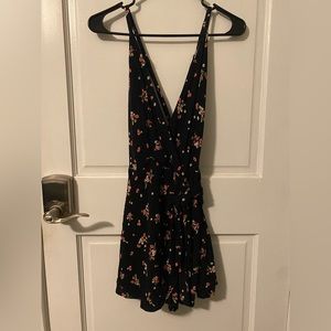 Free People Black Floral Romper